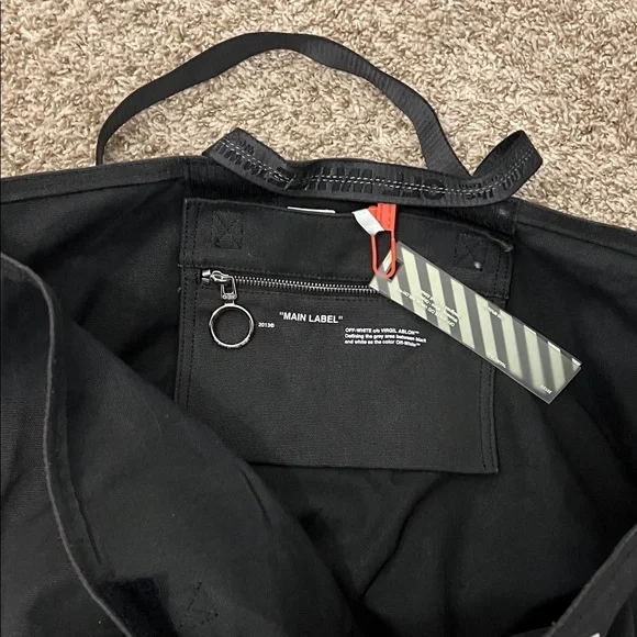 Off-White Black and White Arrows Duffel Bag